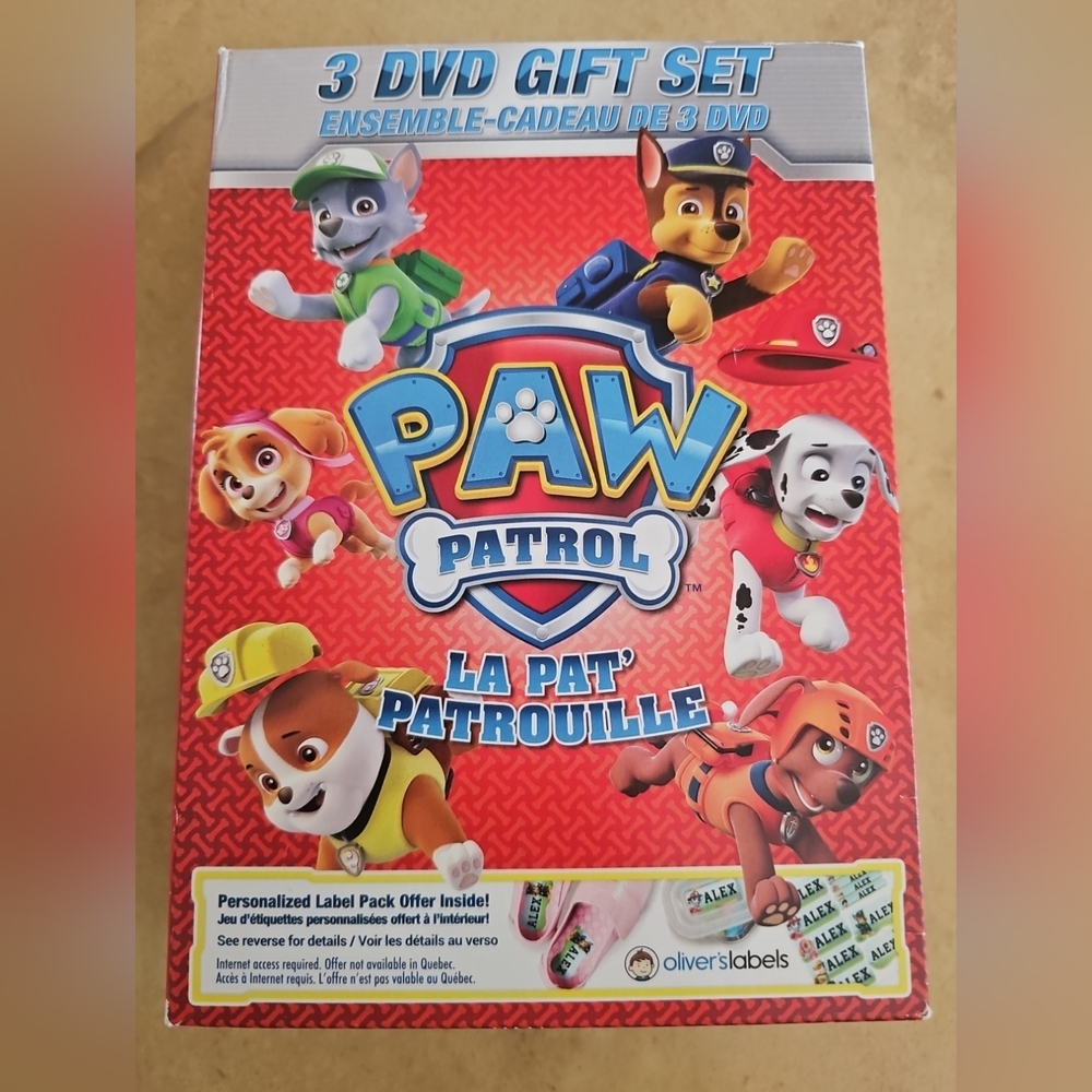 Like NEW - Paw‎ Patrol: 3 DVD Gift Set